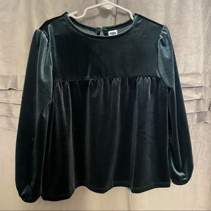 Dark Teal Velvet Top